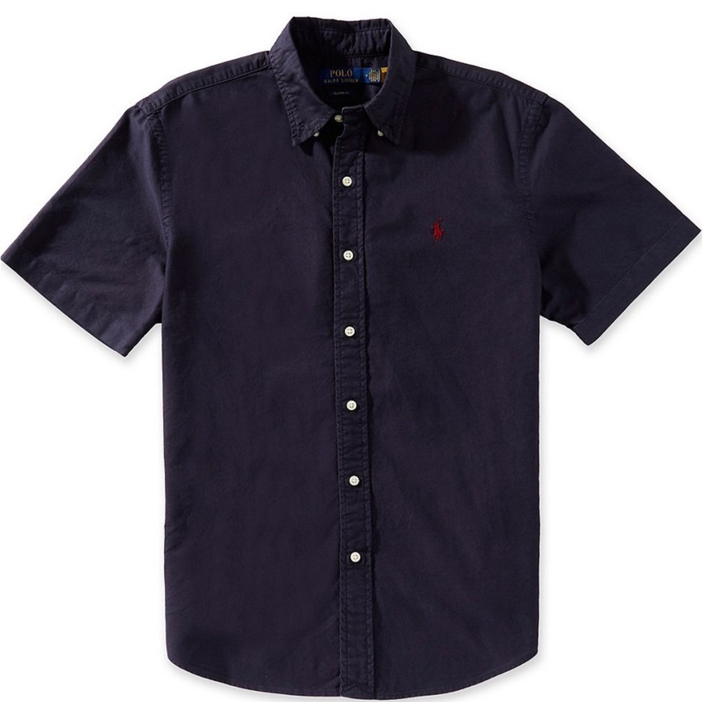 NWT Polo Ralph Lauren Navy Short Sleeve Button Down Shirt Men’s 3XLT Big & Tall